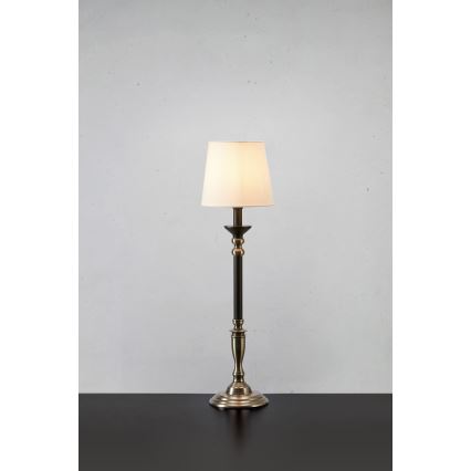 Markslöjd 108680 - Bordlampe GENT 1xE27/40W/230V mat krom/sort/hvid