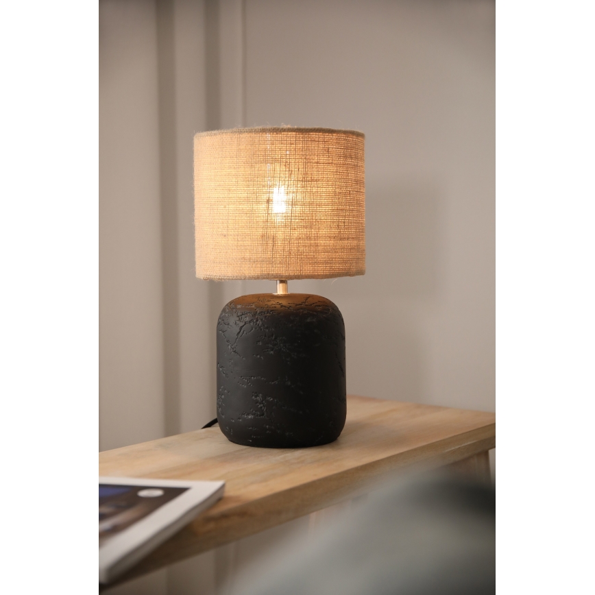 Markslöjd 108683 - Bordlampe MONTAGNA 1xE14/40W/230V 32 cm beige/sort