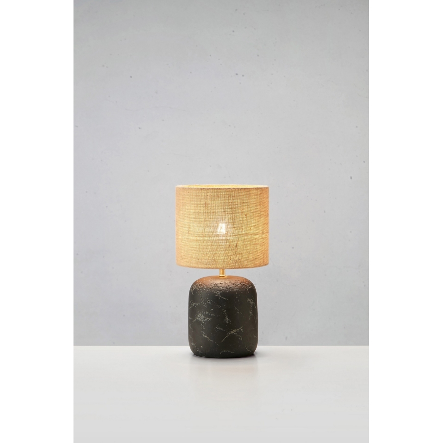 Markslöjd 108683 - Bordlampe MONTAGNA 1xE14/40W/230V 32 cm beige/sort