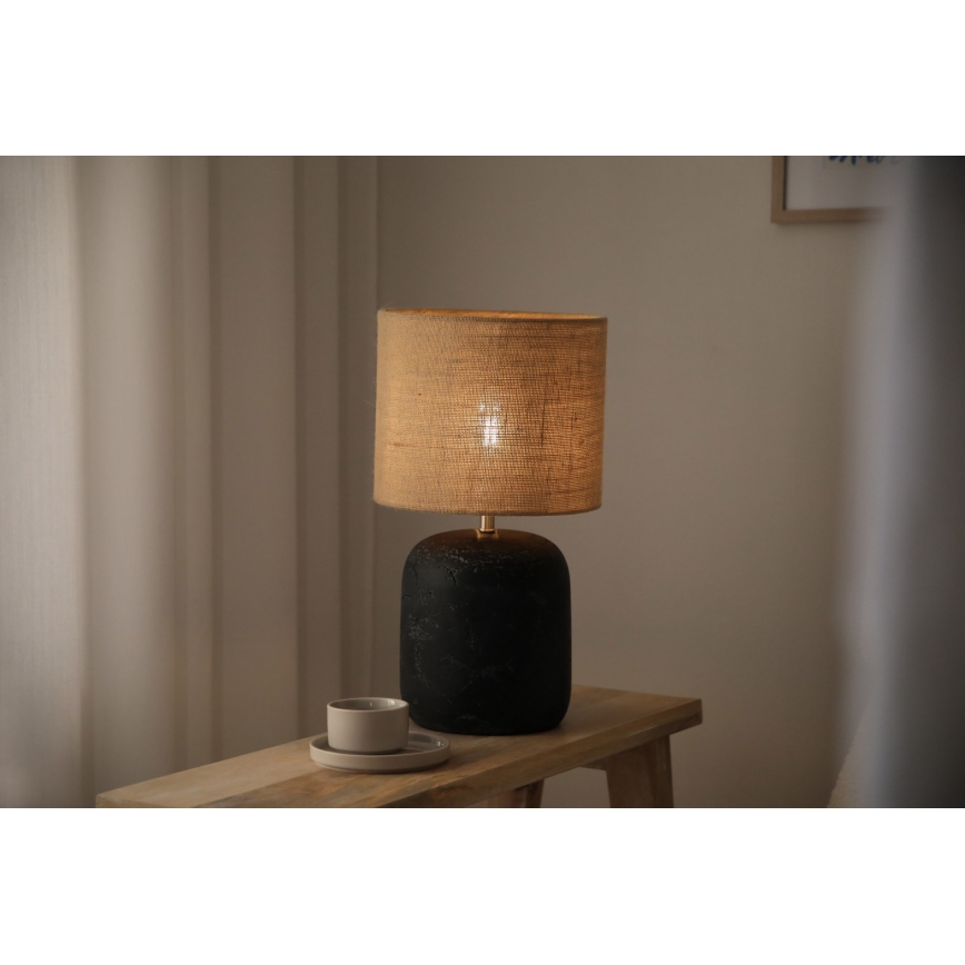 Markslöjd 108684 - Bordlampe MONTAGNA 1xE14/40W/230V 45 cm beige/sort
