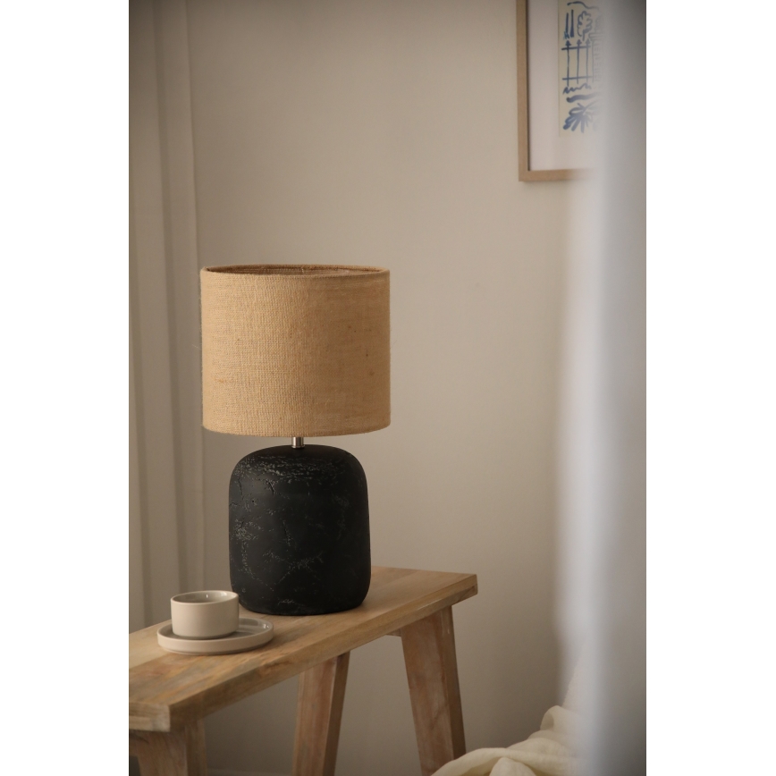 Markslöjd 108684 - Bordlampe MONTAGNA 1xE14/40W/230V 45 cm beige/sort