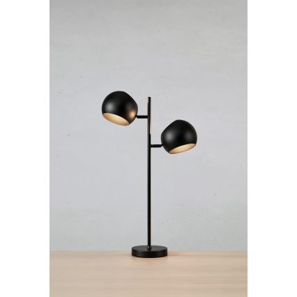 Markslöjd 108691 - Bordlampe EDGAR 2xE14/40W/230V sort