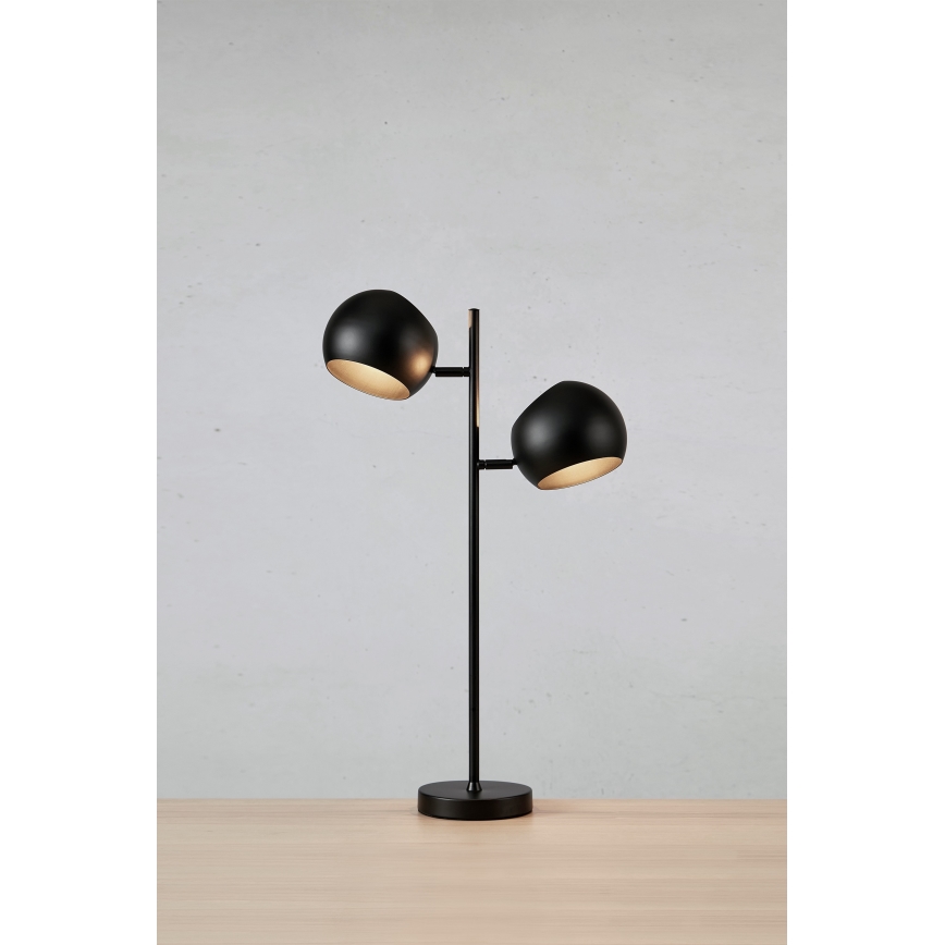 Markslöjd 108691 - Bordlampe EDGAR 2xE14/40W/230V sort