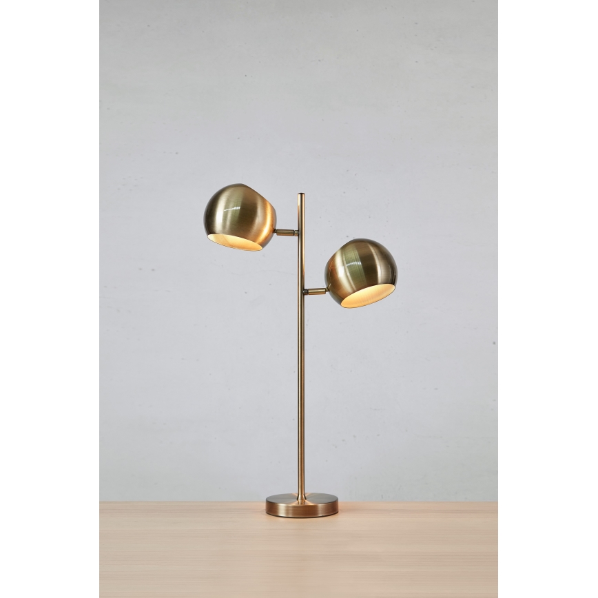 Markslöjd 108692 - Bordlampe EDGAR 2xE14/40W/230V guldfarvet