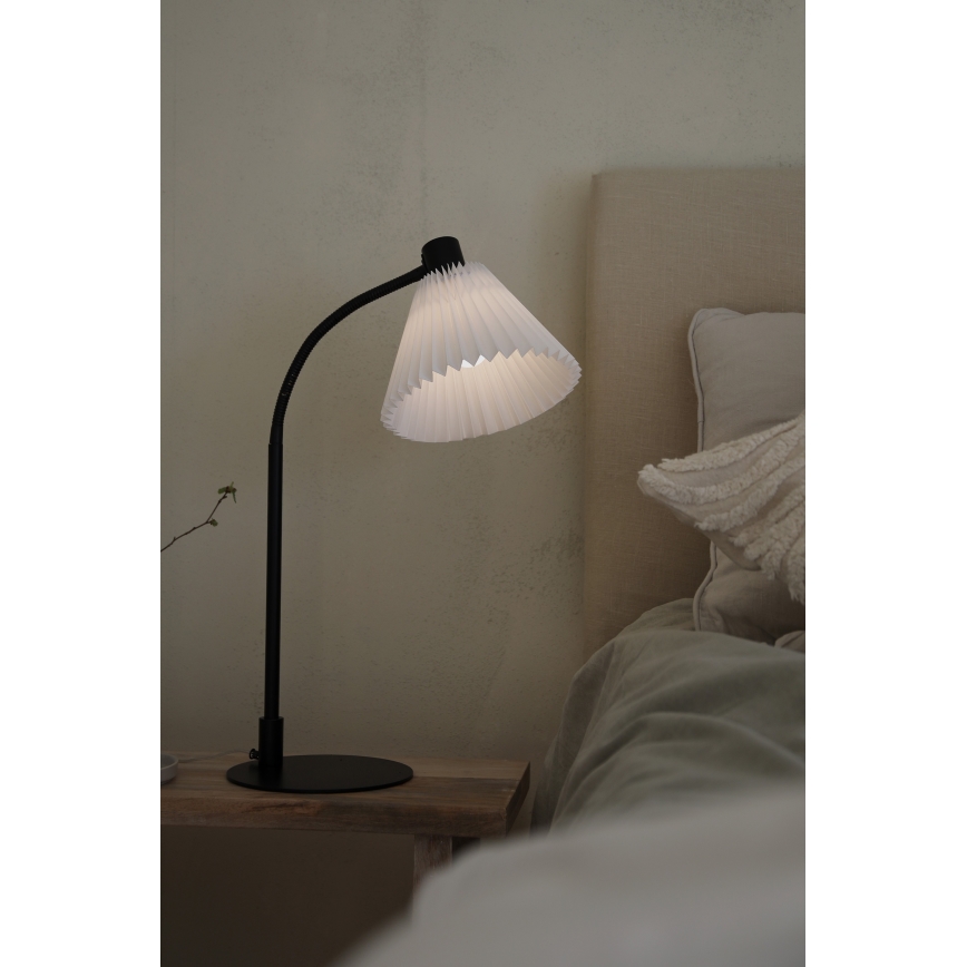 Markslöjd 108697 - Bordlampe MIRA 1xE14/40W/230V sort/hvid