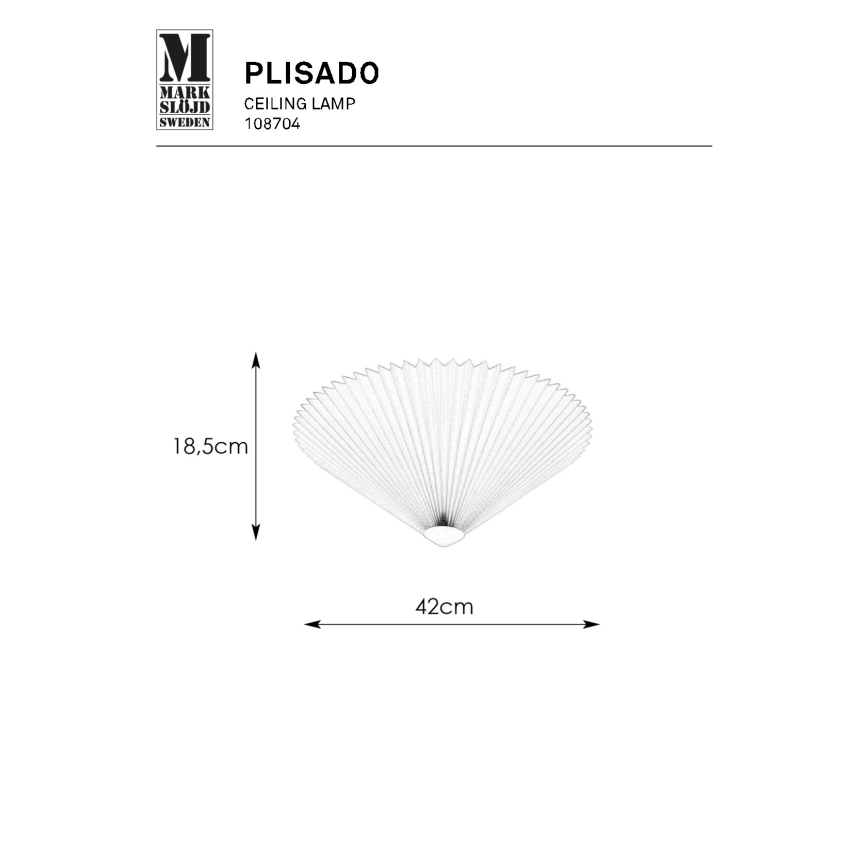 Markslöjd 108704 - Loftlampe PLISADO 3xE14/40W/230V diameter 42 cm beige
