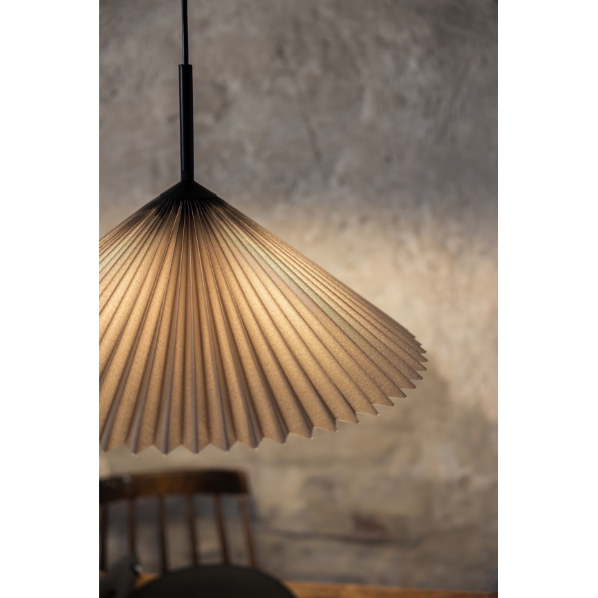 Markslöjd 108709 - Pendel PLISADO 1xE27/40W/230V diameter 50 cm grå