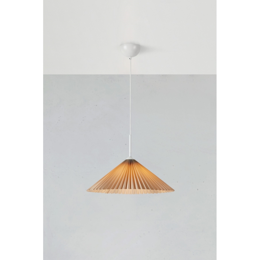 Markslöjd 108710 - Pendel PLISADO 1xE27/40W/230V diameter 50 cm beige