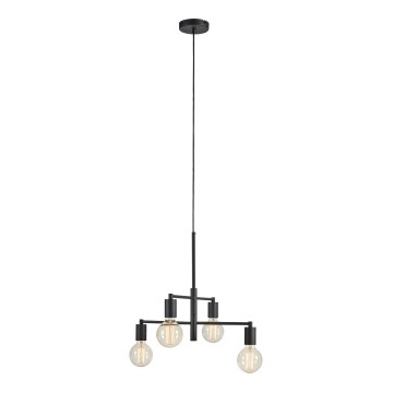 Markslöjd 108716 - Pendel CIELO 4xE27/40W/230V sort