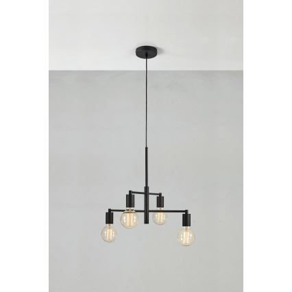 Markslöjd 108716 - Pendel CIELO 4xE27/40W/230V sort