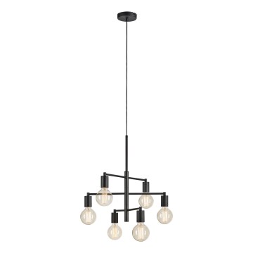 Markslöjd 108717 - Pendel CIELO 6xE27/40W/230V sort