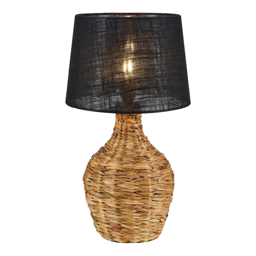 Markslöjd 108770 - Bordlampe PAGLIA 1xE27/40W/230V sort/Rattan
