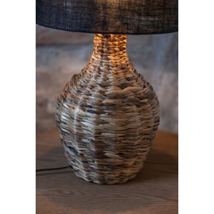 Markslöjd 108770 - Bordlampe PAGLIA 1xE27/40W/230V sort/Rattan