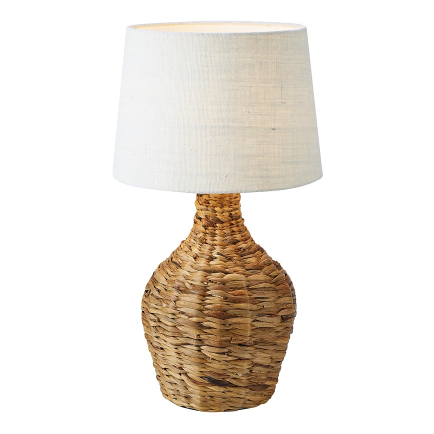 Markslöjd 108771 - Bordlampe PAGLIA 1xE27/40W/230V hvid/Rattan