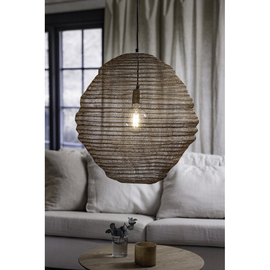 Markslöjd 108773 - Pendel TAZZA 1xE27/40W/230V guldfarvet