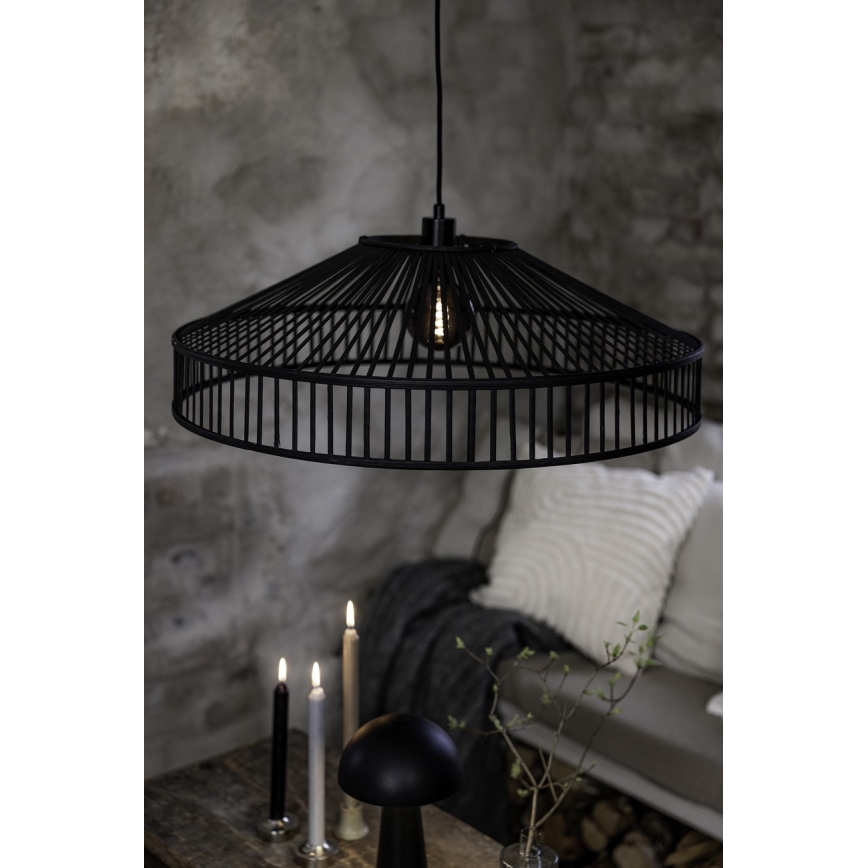 Markslöjd 108782 - Pendel TAPA 1xE27/40W/230V sort/bambus