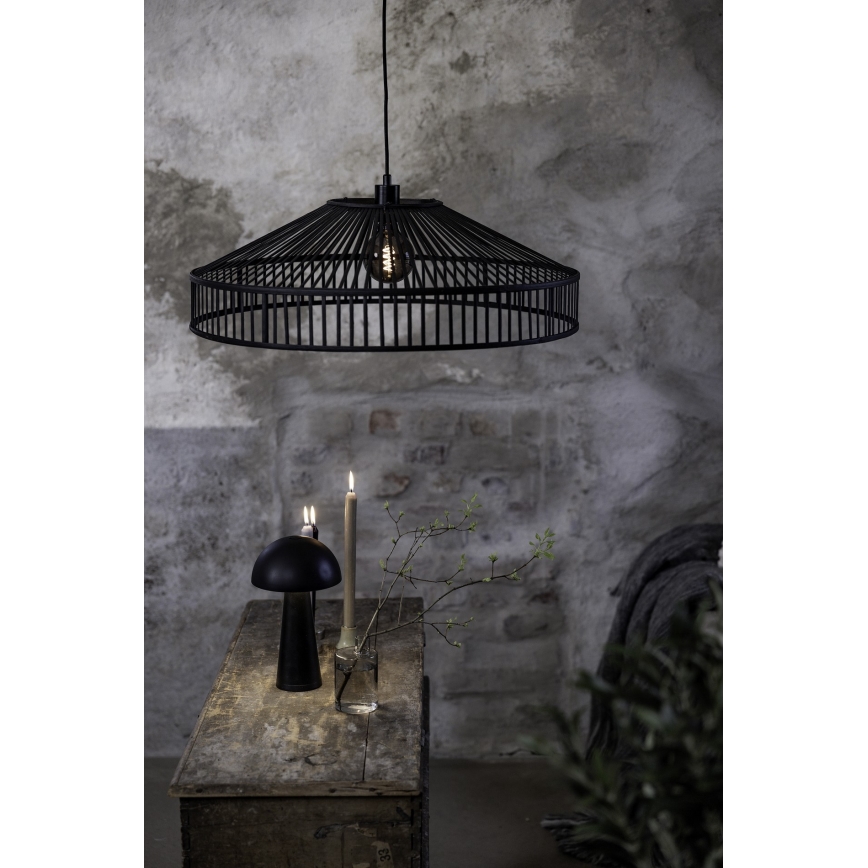 Markslöjd 108782 - Pendel TAPA 1xE27/40W/230V sort/bambus