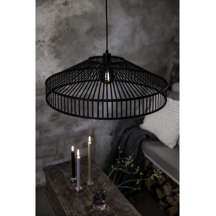 Markslöjd 108782 - Pendel TAPA 1xE27/40W/230V sort/bambus