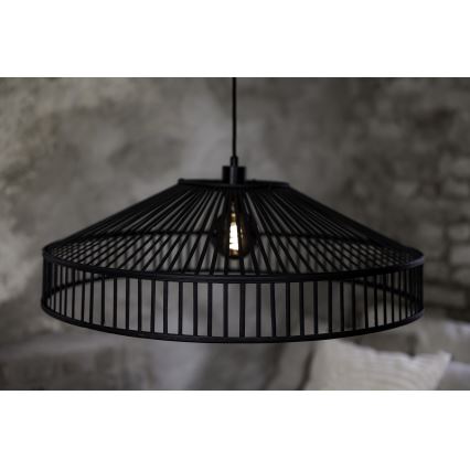 Markslöjd 108782 - Pendel TAPA 1xE27/40W/230V sort/bambus