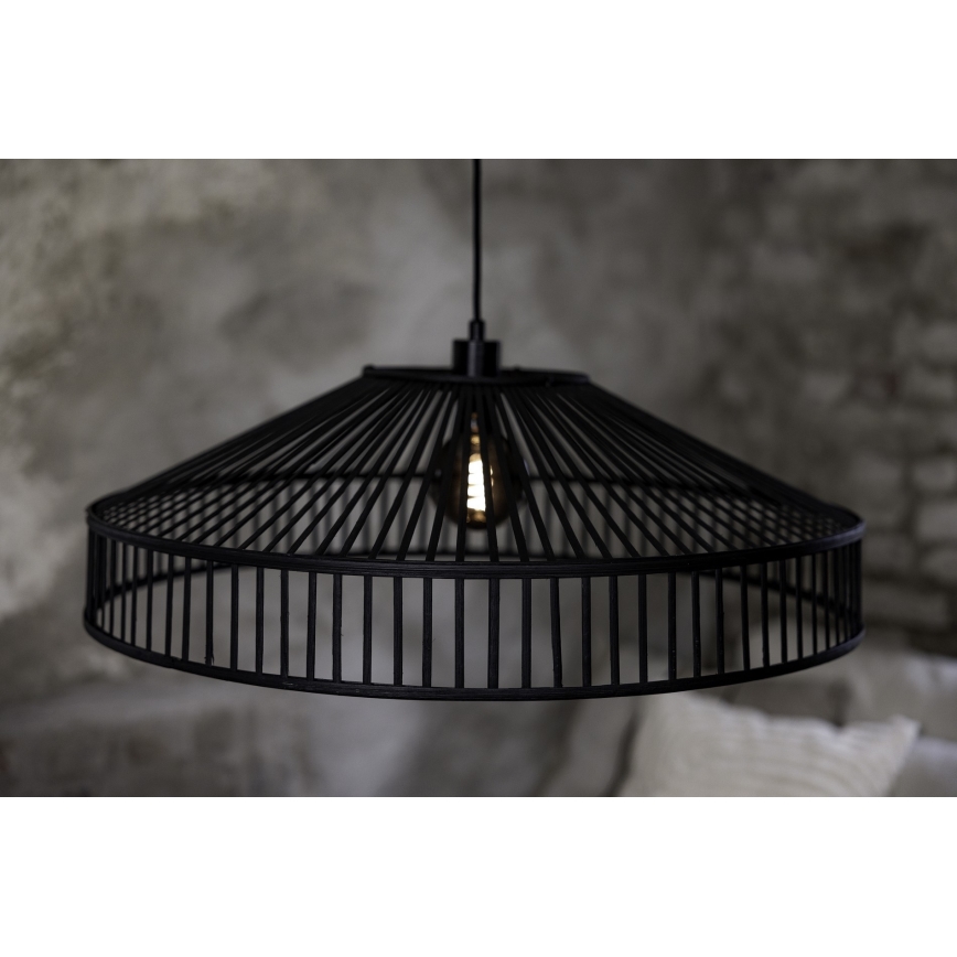 Markslöjd 108782 - Pendel TAPA 1xE27/40W/230V sort/bambus