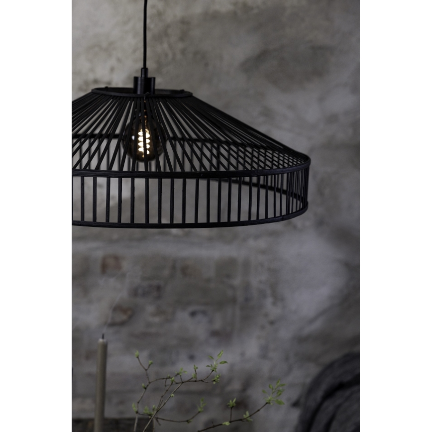 Markslöjd 108782 - Pendel TAPA 1xE27/40W/230V sort/bambus