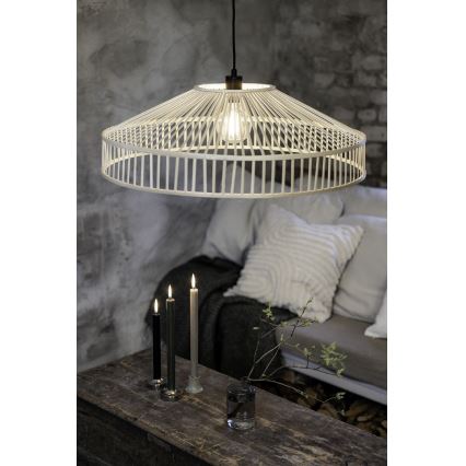 Markslöjd 108783 - Pendel TAPA 1xE27/40W/230V beige/bambus