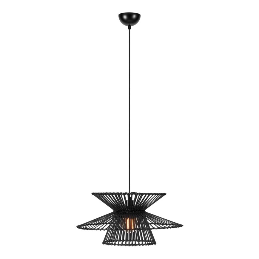 Markslöjd 108784 - Pendel DUPLICI 1xE27/40W/230V sort/bambus