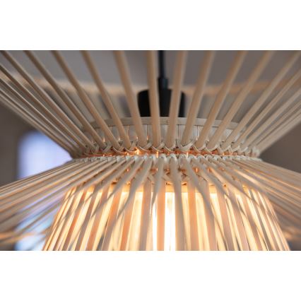 Markslöjd 108785 - Pendel DUPLICI 1xE27/40W/230V beige/bambus