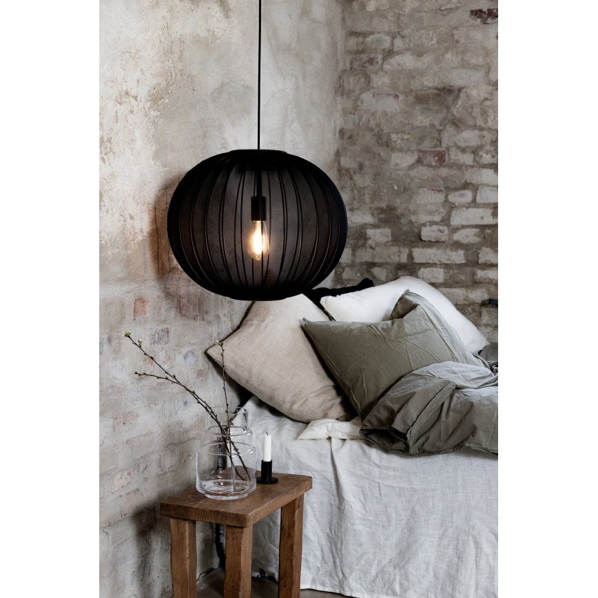 Markslöjd 108791 - Pendel FORENCE 1xE27/40W/230V diameter 50 cm sort