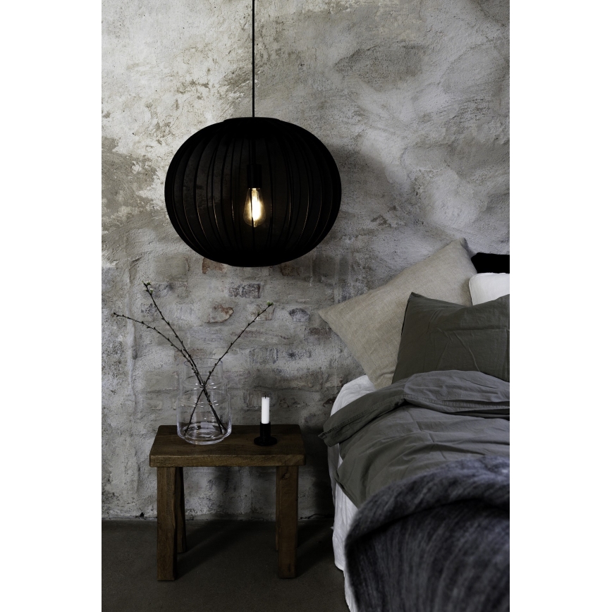 Markslöjd 108791 - Pendel FORENCE 1xE27/40W/230V diameter 50 cm sort