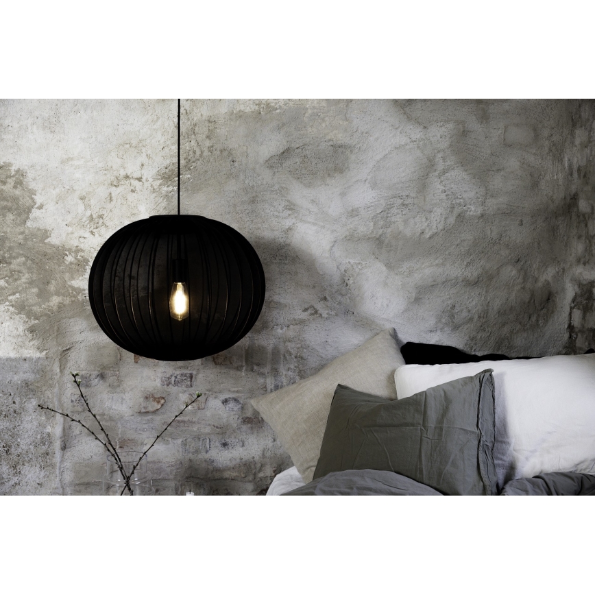 Markslöjd 108791 - Pendel FORENCE 1xE27/40W/230V diameter 50 cm sort