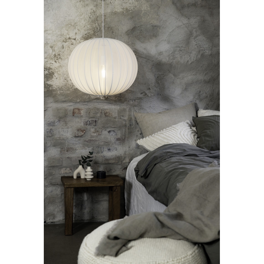 Markslöjd 108792 - Pendel FORENCE 1xE27/40W/230V diameter 50 cm hvid