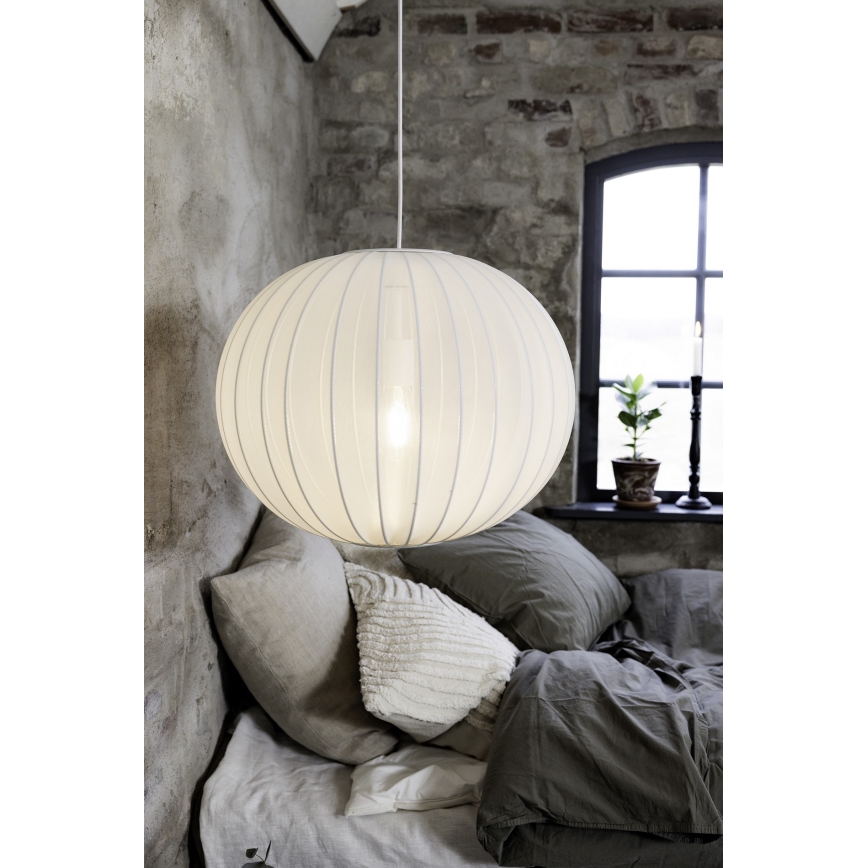 Markslöjd 108792 - Pendel FORENCE 1xE27/40W/230V diameter 50 cm hvid
