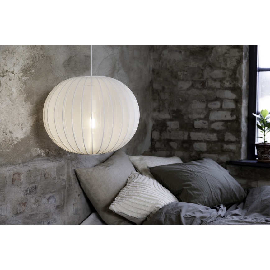 Markslöjd 108792 - Pendel FORENCE 1xE27/40W/230V diameter 50 cm hvid