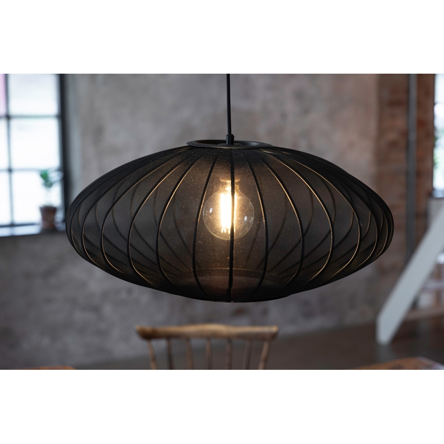 Markslöjd 108793 - Pendel FORENCE 1xE27/40W/230V diameter 60 cm sort