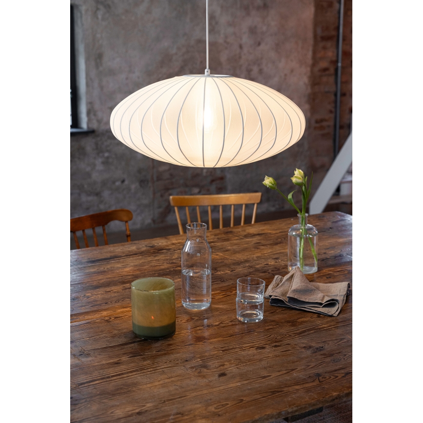 Markslöjd 108794 - Pendel FORENCE 1xE27/40W/230V diameter 60 cm hvid