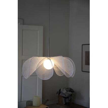 Markslöjd 108818 - Pendel STYRKA 1xE27/40W/230V diameter 75 cm hvid