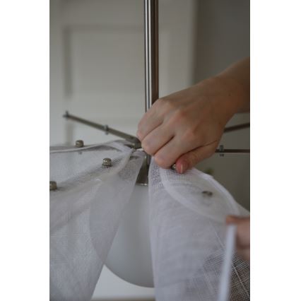 Markslöjd 108818 - Pendel STYRKA 1xE27/40W/230V diameter 75 cm hvid