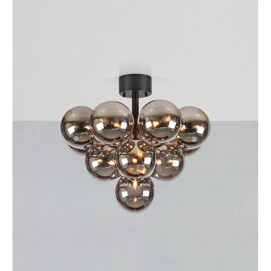 Markslöjd 108845 - Loftlampe MERLOT 13xG9/18W/230V sort/røget
