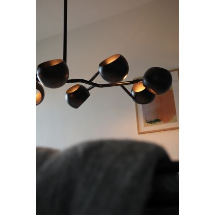 Markslöjd 108852 - Pendellampe EDGAR 8xE14/40W/230V sort