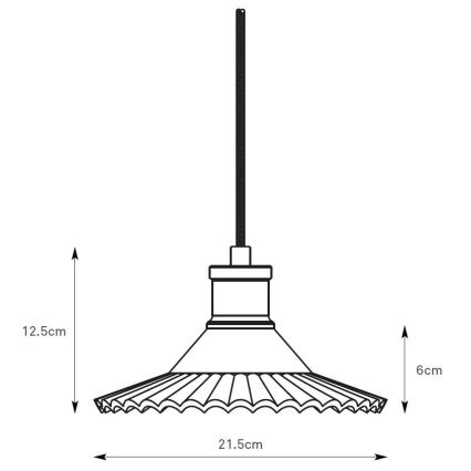 Markslöjd 108854 - Pendel NOVIA 1xE27/40W/230V sort/røget
