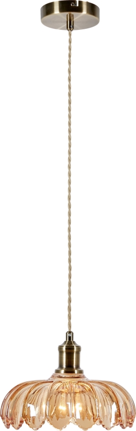 Markslöjd 108858 - Pendel KURAGE 1xE27/40W/230V messing/røget beige