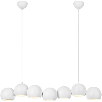 Markslöjd 108859 - Pendel CUPOLO 7xE14/40W/230V hvid