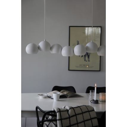 Markslöjd 108859 - Pendel CUPOLO 7xE14/40W/230V hvid