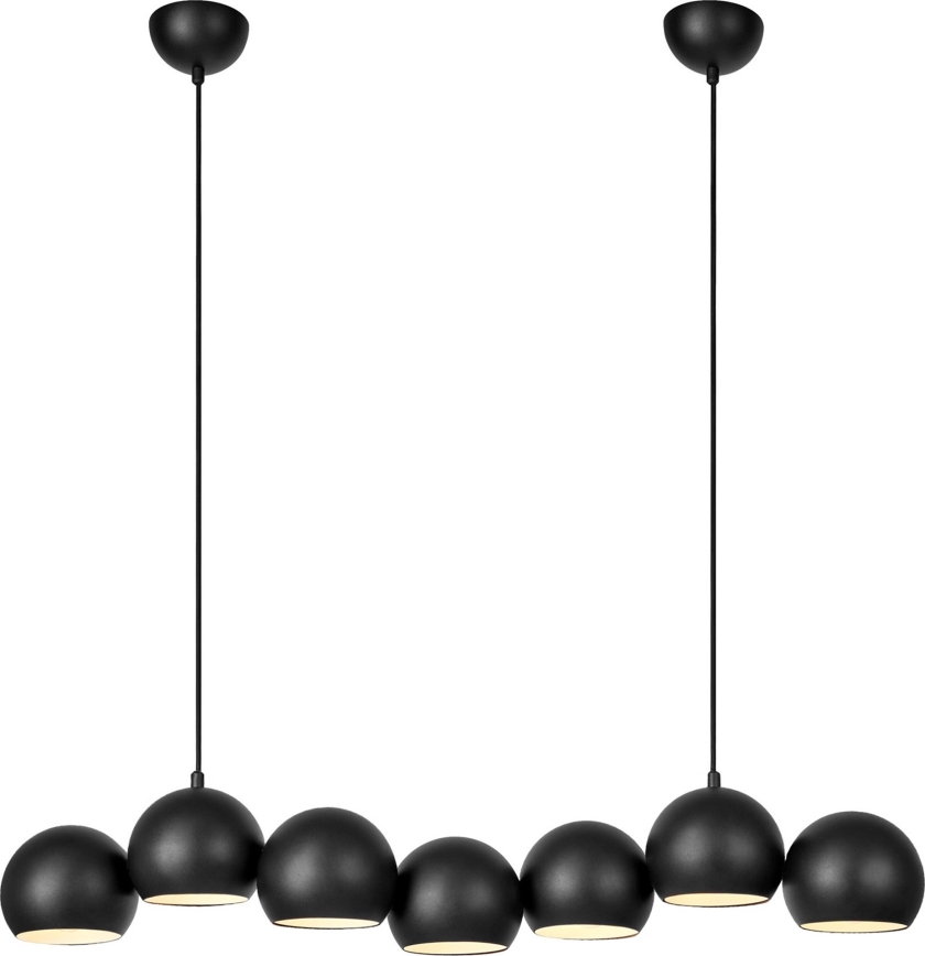 Markslöjd 108860 - Pendel CUPOLO 7xE14/40W/230V sort