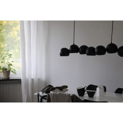 Markslöjd 108860 - Pendel CUPOLO 7xE14/40W/230V sort