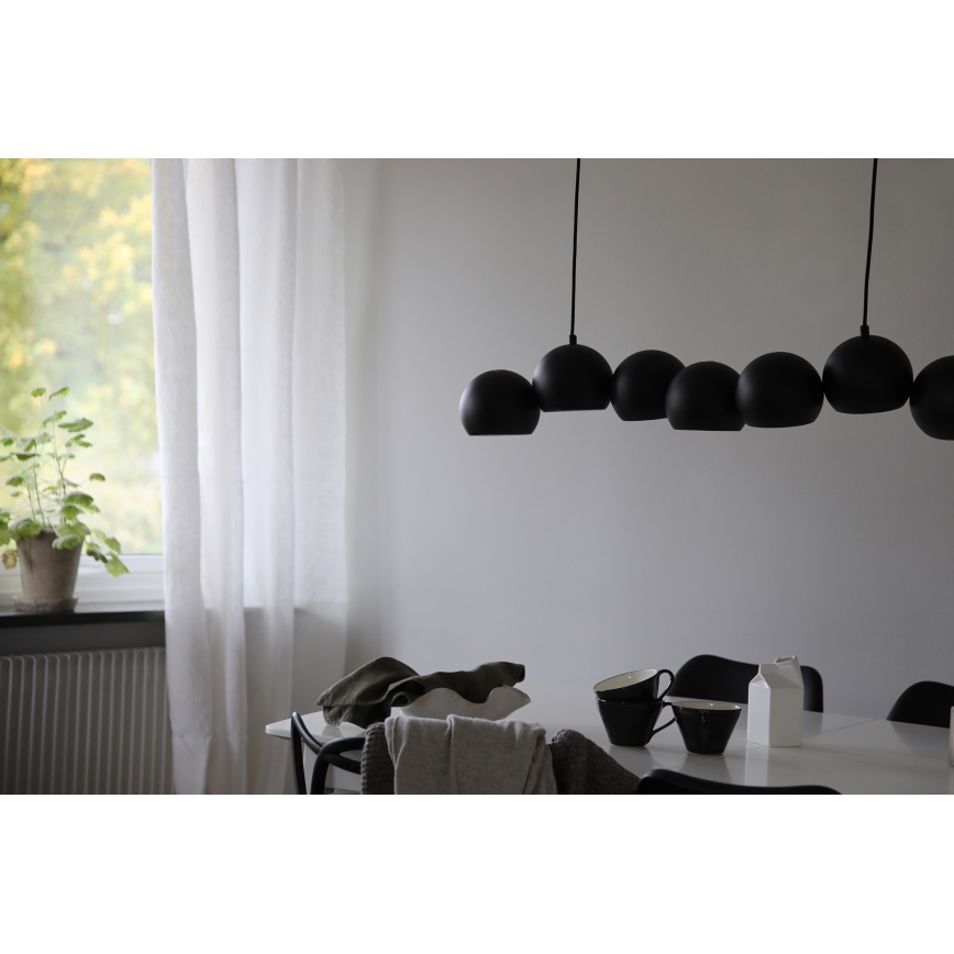 Markslöjd 108860 - Pendel CUPOLO 7xE14/40W/230V sort