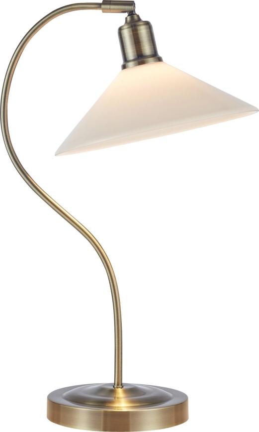 Markslöjd 108863 - Bordlampe VELA 1xE27/40W/230V messing/hvid