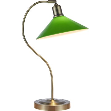 Markslöjd 108864 - Bordlampe VELA 1xE27/40W/230V messing/grøn