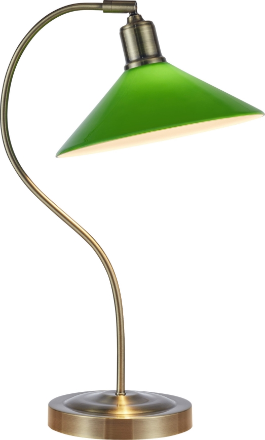 Markslöjd 108864 - Bordlampe VELA 1xE27/40W/230V messing/grøn